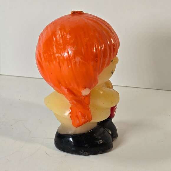 Vintage Figural Candle I Luv You Heart Redhead Retro Valentine Novelty 1970 80s - Picture 2 of 7
